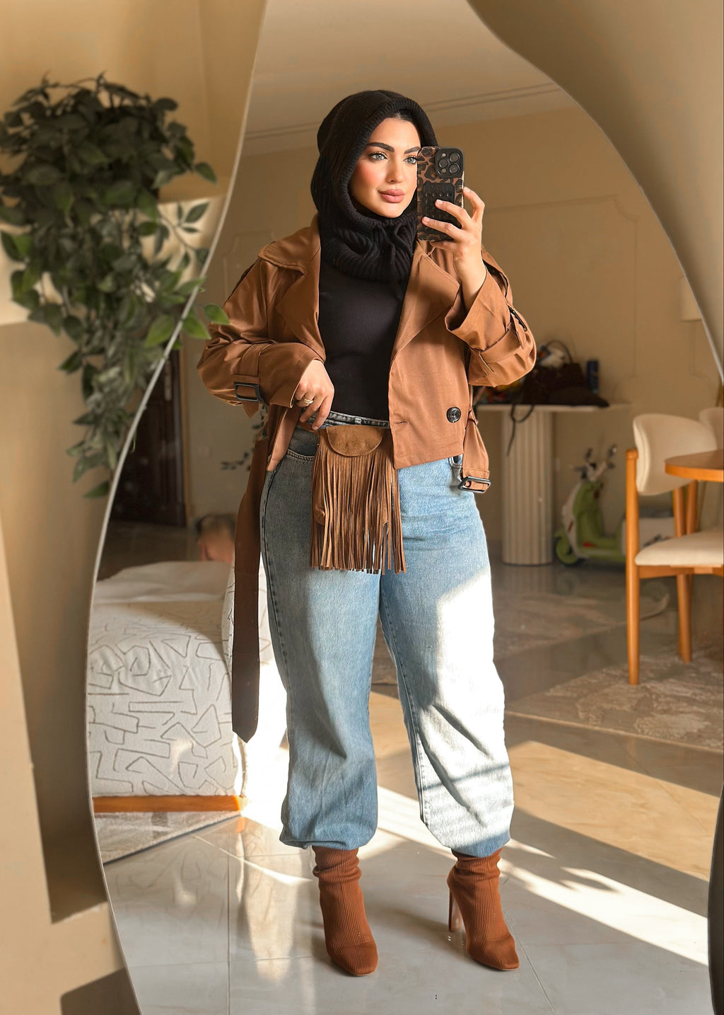 Cropped Trench Coat