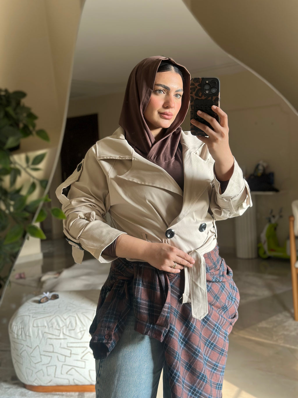 Cropped Trench Coat