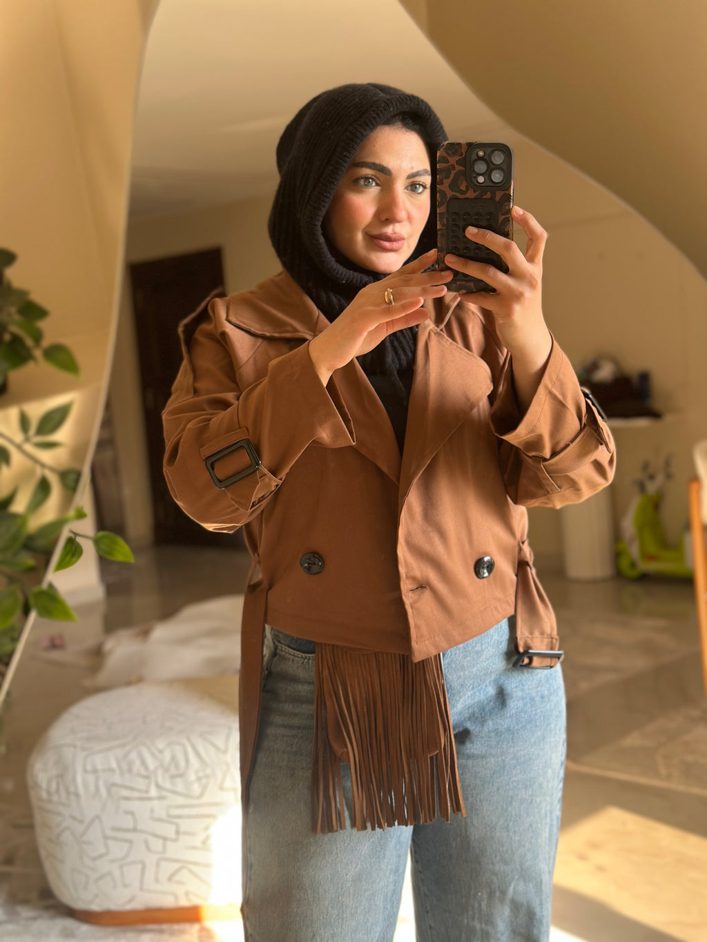 Cropped Trench Coat